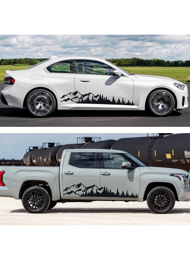 TOMALL 1 Pair 58.66'' Mountain Tree Forest Vinyl Stickers for Car Body Door Side Auto Forest Graphic Decals Decoration - Image 4