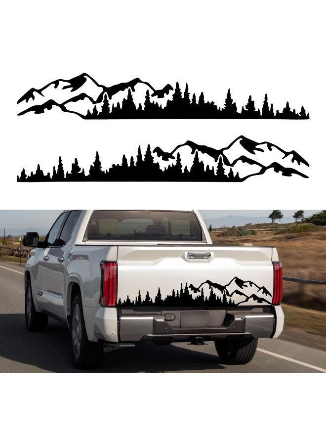 TOMALL 1 Pair 58.66'' Mountain Tree Forest Vinyl Stickers for Car Body Door Side Auto Forest Graphic Decals Decoration - Image 1