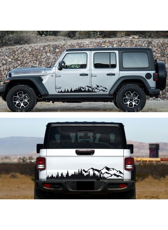 TOMALL 1 Pair 58.66'' Mountain Tree Forest Vinyl Stickers for Car Body Door Side Auto Forest Graphic Decals Decoration - Image 5