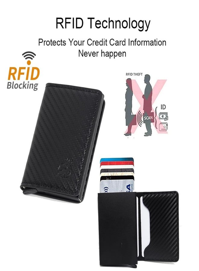 encELade Black RFID Protector Pu,Aluminum ATM/Credit/Debit 6 Slots 2 Cash Slot Men & Women Card Holder - Image 3