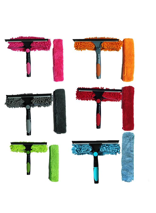 Cross-border Hot Selling Two-in-One Window Cleaning Scraper Wipe Glass Artifact Cleaning Special Double-sided High-rise Glass Wipe