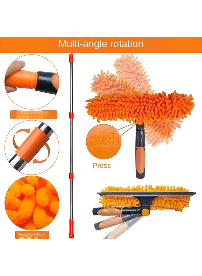 Cross-border Hot Selling Two-in-One Window Cleaning Scraper Wipe Glass Artifact Cleaning Special Double-sided High-rise Glass Wipe