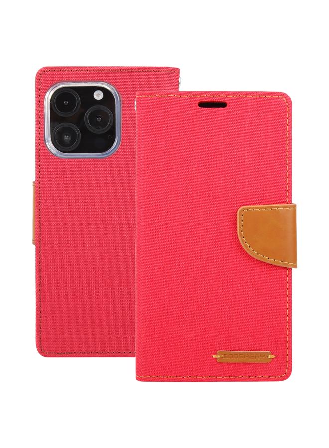 GOOSPERY Case For iPhone 16 Pro Max CANVAS DIARY Fabric Texture Flip Leather Phone Case  - Image 2
