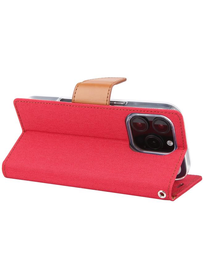 GOOSPERY Case For iPhone 16 Pro Max CANVAS DIARY Fabric Texture Flip Leather Phone Case  - Image 3