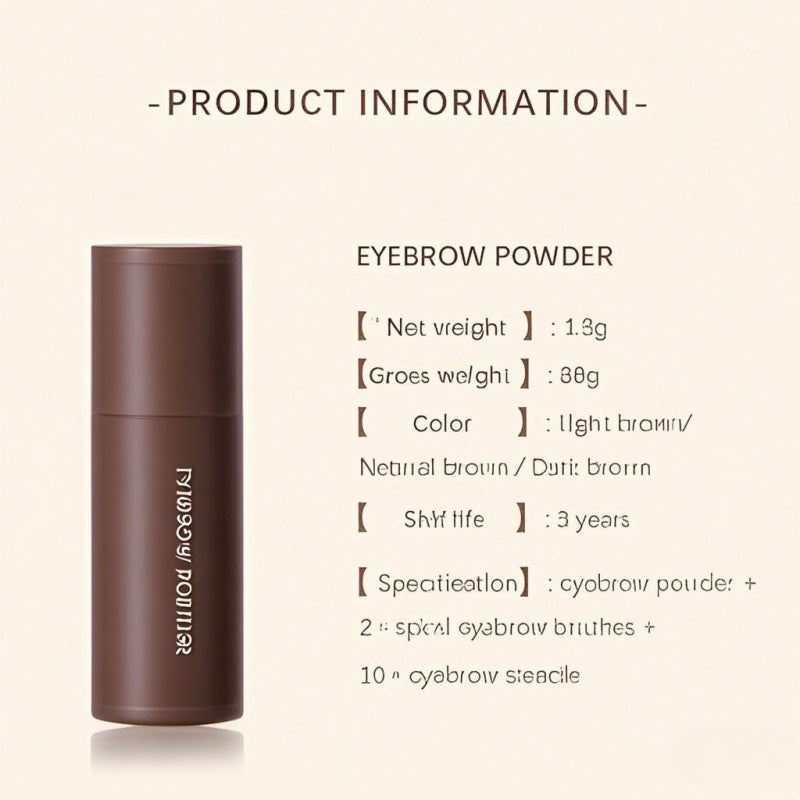 Eyebrow Kit: 3 Brown Shades - Waterproof Long-Lasting Color, Easy-To-Use Essential Tools, Compact Travel-Friendly Brow Shaping Set for On-The-Go Makeup Touch-Ups - Image 5