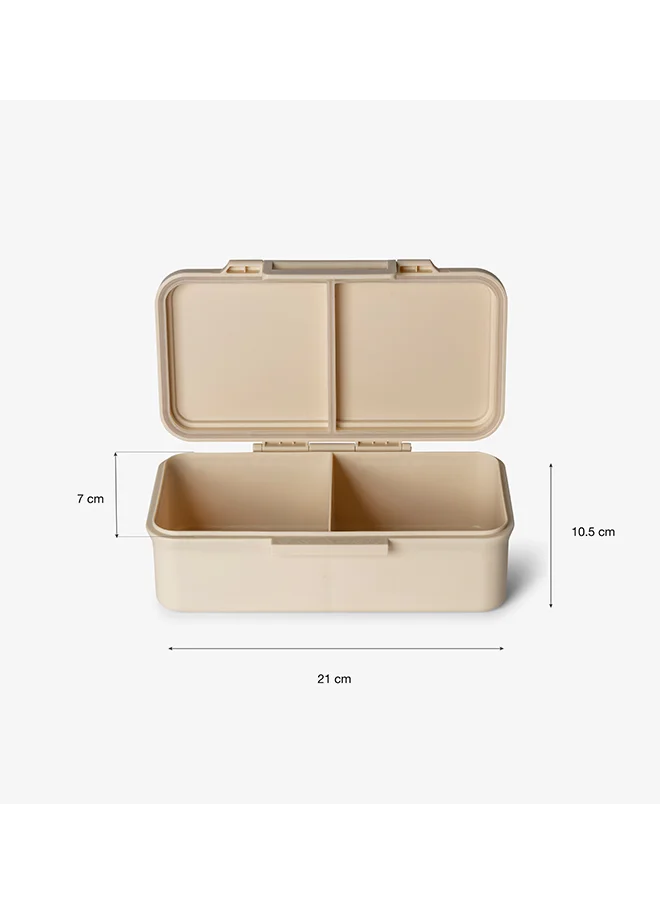 Citron Rectangle Lunchbox With 2 Compartments For Kids, Leak Proof And Bpa Free Lunch Box For Kids - Ballerina