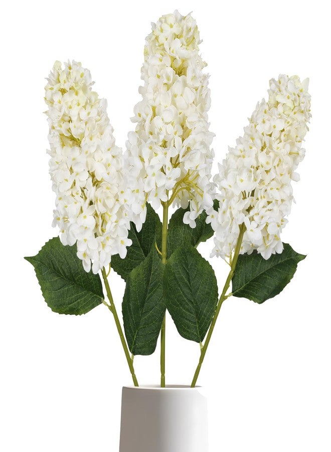 IPOPU White Hydrangea Artificial Flowers 3PCS Fake Hydrangeas 31.5” Long Stem White Flowers for Tall Vase Silk Hydrangeas for Wedding Bouquets for Bride Baby Shower Centerpieces - Image 1