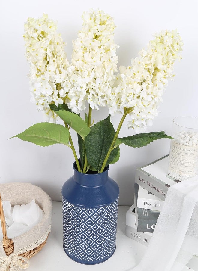 IPOPU White Hydrangea Artificial Flowers 3PCS Fake Hydrangeas 31.5” Long Stem White Flowers for Tall Vase Silk Hydrangeas for Wedding Bouquets for Bride Baby Shower Centerpieces - Image 3