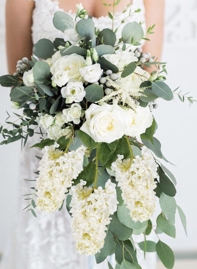 IPOPU White Hydrangea Artificial Flowers 3PCS Fake Hydrangeas 31.5” Long Stem White Flowers for Tall Vase Silk Hydrangeas for Wedding Bouquets for Bride Baby Shower Centerpieces - Image 5