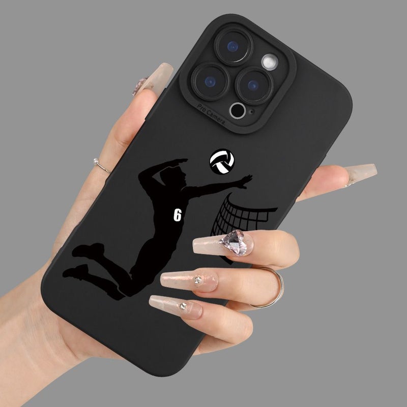 غلاف ظل لاعب الكرة الطائرة بألوان مختلطة لهاتف iPhone 15 Pro - Image 5