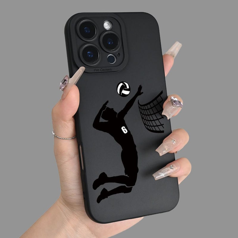 غلاف ظل لاعب الكرة الطائرة بألوان مختلطة لهاتف iPhone 15 Pro - Image 2