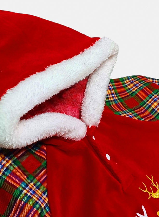 BabyShoora Baby Unisex Velvet Printed Winter Bodysuit - Image 4