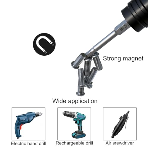 Sipery 10Pcs Hex Head Allen Wrench Drill Bits H3 (3mm) S2 Steel Magnetic Hexagon Hex Head Screwdriver Bits 1/4 Inch Quick Release Shank 3 Inch Long Drill Bit - Image 4