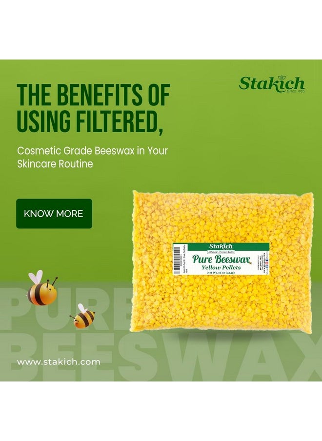 Stakich - Pure Yellow Beeswax Pellets - 100% Natural, Cosmetic Grade, Premium Quality - (2 Lb (In 1 Lb Bags)) - Image 1