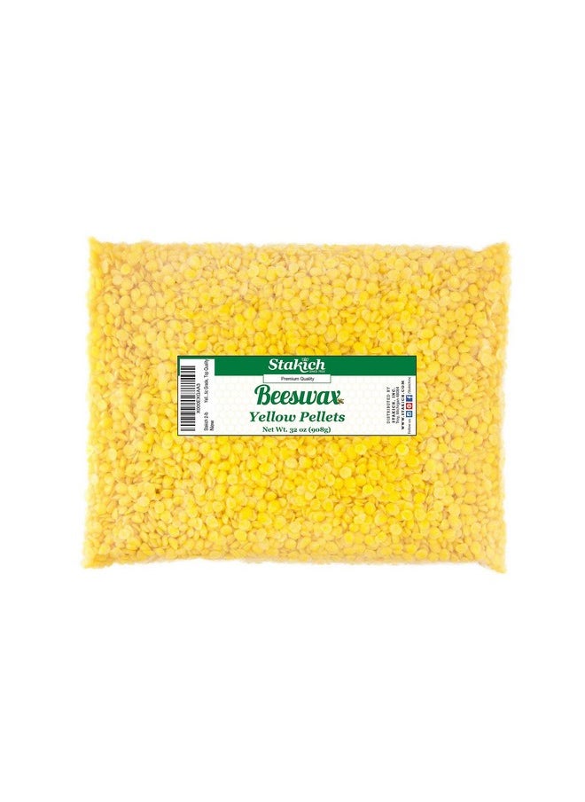 Stakich - Pure Yellow Beeswax Pellets - 100% Natural, Cosmetic Grade, Premium Quality - (2 Lb (In 1 Lb Bags)) - Image 1