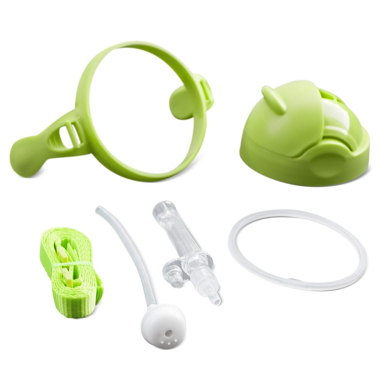 ANPEI 3-in-1 Weighted Straw Sippy Cup Conversion Kit for Comotomo Bottles | Versatile, Leak-Proof - Easy-to-Use Solution for Babies and Toddlers | Compatible with 5oz & 8oz Bottle (Green) - Image 5