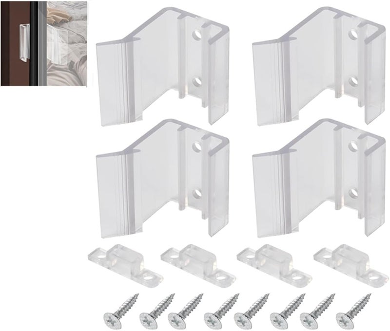 Sliding Door Latch 4 Pcs Compact Lightweight - Secure Locking Design Rv Door Latch for Rv Camper Motorhome Travel Closet Sliding Mirror Doors - Image 1