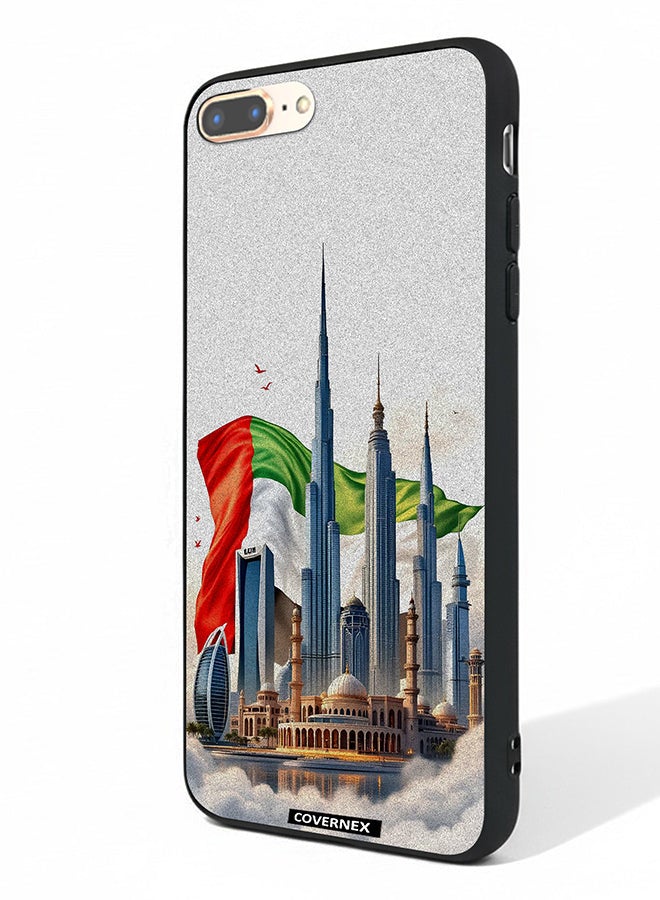 Covernex Apple iPhone 8 Plus Protective Case Cover Printed Featuring The Heart Of Emirates - Image 1