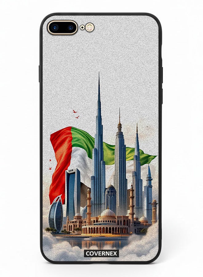 Covernex Apple iPhone 8 Plus Protective Case Cover Printed Featuring The Heart Of Emirates - Image 2