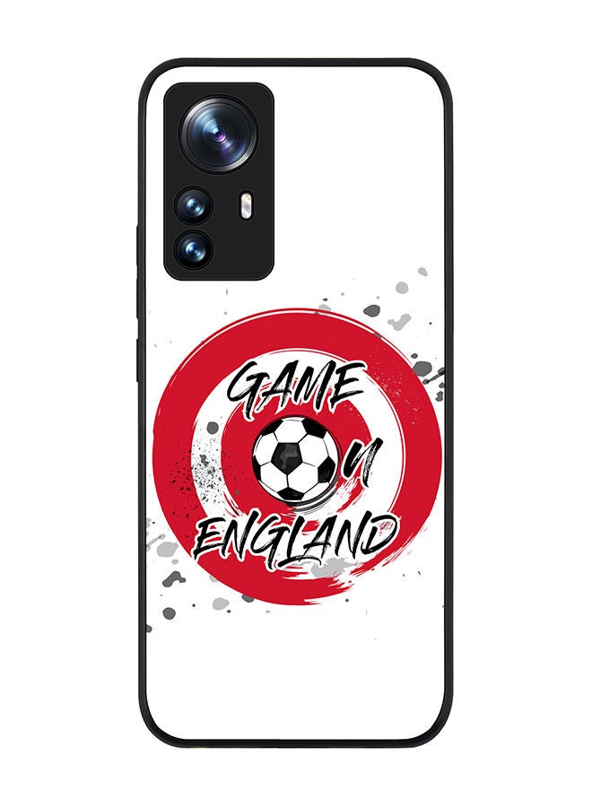 Stylizedd Rugged Black edge case for Xiaomi 12 / Xiaomi 12X Slim fit Soft Case Flexible Rubber Edges Anti Drop TPU Gel Thin Cover - Game on England - Image 1