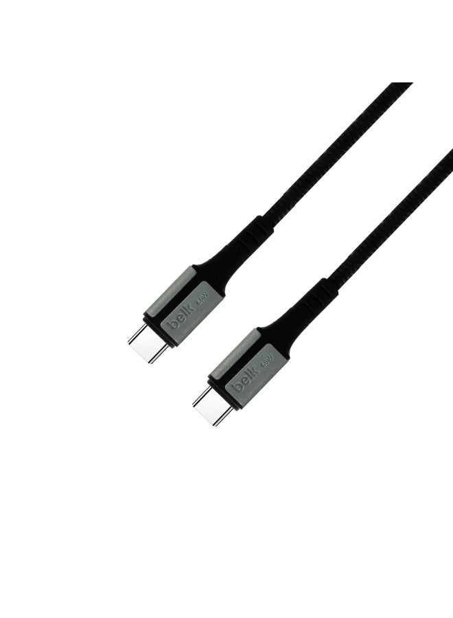بيلك كابل شحن سريع BELK BL-S13 (من Type-C إلى Type-C) بقدرة 60 واط وطول 3 أمتار | يدعم تقنيتي الشحن السريع (Quick Charge) وتوصيل الطاقة (Power Delivery) | سلك متين مجدول من النايلون | نقل بيانات عالي السرعة بسرعة 480 ميجابت في الثانية | متوافق مع الهواتف الذكية والأجهزة اللوحية وأجهزة الكمبيوتر المحمولة وأجهزة Type-C | هيكل قوي معزز بمادة الكيفلار - Image 4