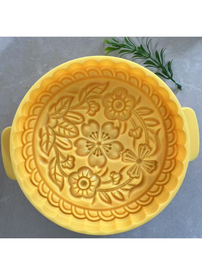 Hongyin Products Within 1kg 600g Round Adjustable Height Thickness Hand Pressure Big Moon Cake Cheese Skin Tofu-Specifications:600g Unlimited Hair-Color:Yellow - Image 5