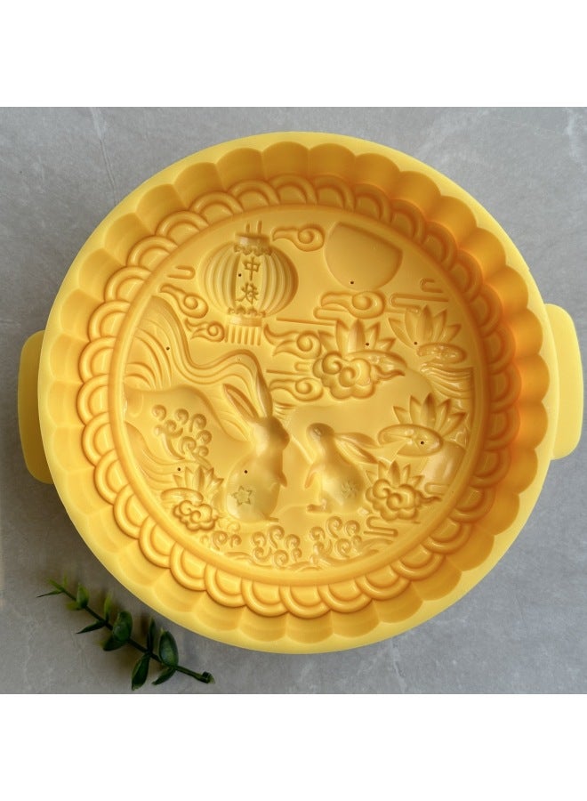 Hongyin Products Within 1kg 600g Round Adjustable Height Thickness Hand Pressure Big Moon Cake Cheese Skin Tofu-Specifications:600g Unlimited Hair-Color:Yellow - Image 4