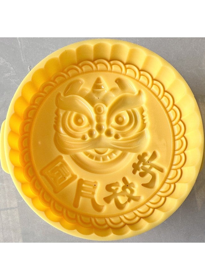 Hongyin Products Within 1kg 600g Round Adjustable Height Thickness Hand Pressure Big Moon Cake Cheese Skin Tofu-Specifications:600g Unlimited Hair-Color:Yellow - Image 3
