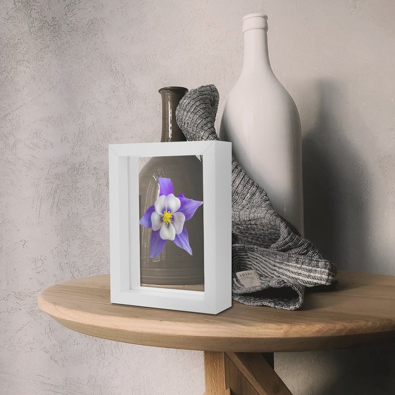 2pcs DIY Stereoscopic Plant Specimen Frame Double Sided Glass Leaves Photo Frame Table Decoration (White, 6 Inches) - Image 4