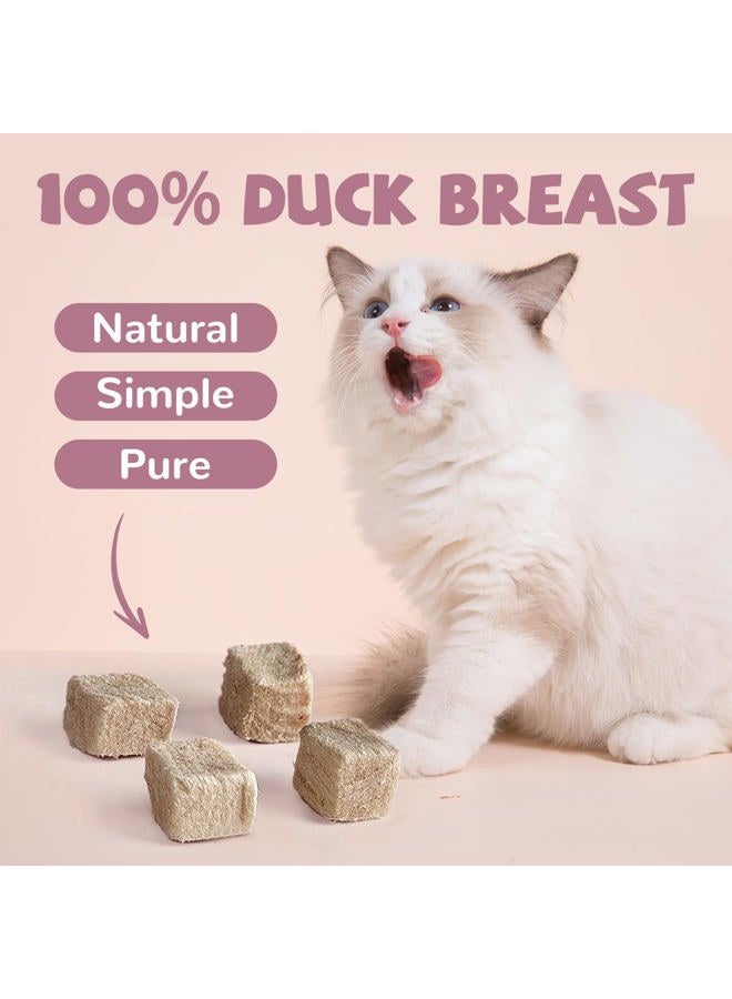 PAWUP Freeze Dried Duck Treats for Cats Dogs, Rawhide Free Freeze-Dried Raw Food Topper, High Protein, Gluten&Grain Free, 4.6oz - Image 2