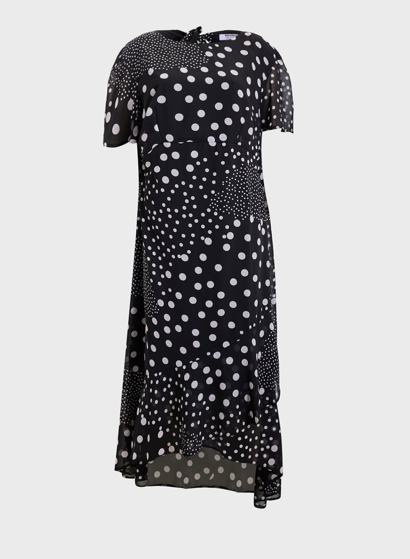 DOROTHY PERKINS Polka Dot Midi Dress  - Image 1