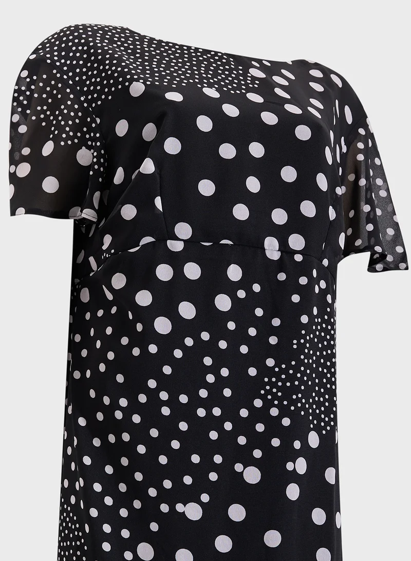 دوروثي بيركنز Polka Dot Midi Dress