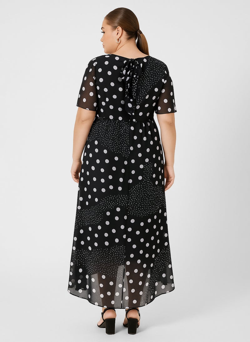 DOROTHY PERKINS Polka Dot Midi Dress  - Image 4