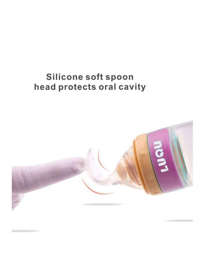 LuQu Ultra-Soft Silicone Body Baby Food Dispensing Spoon With Special Head And Dust Cover - Pack Of 10  - Image 5