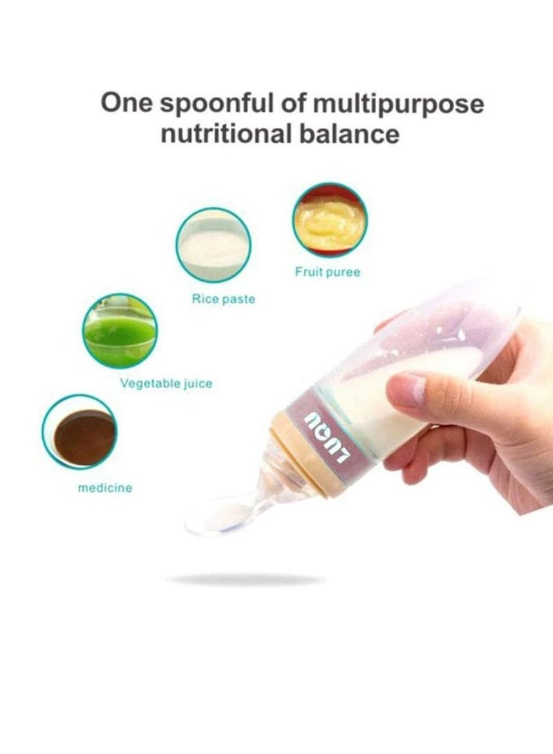 LuQu Ultra-Soft Silicone Body Baby Food Dispensing Spoon With Special Head And Dust Cover - Pack Of 10  - Image 3