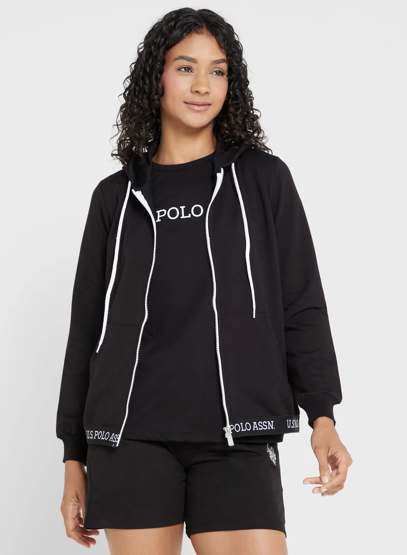 يو اس بولو اسن Zip Through Hoodie