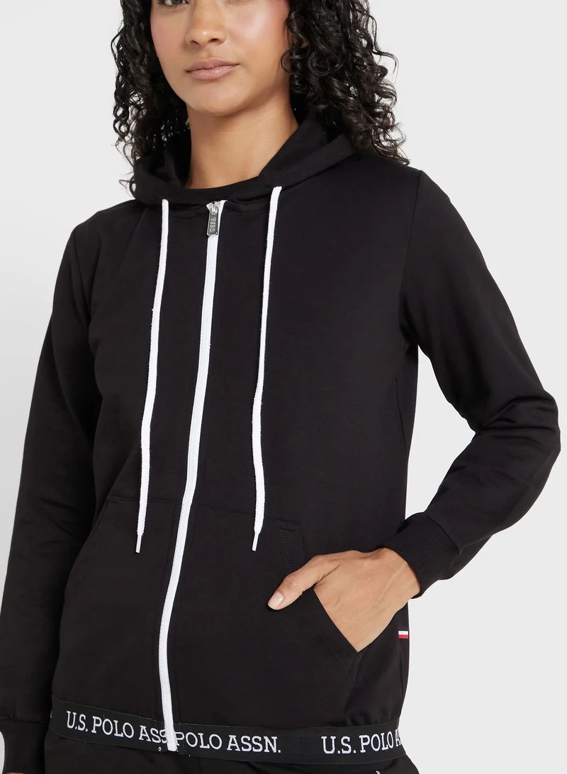 يو اس بولو اسن Zip Through Hoodie