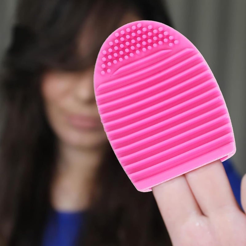 منظف فرش المكياج السيليكوني المرن على شكل بيضة بألوان مختلطة - Image 3