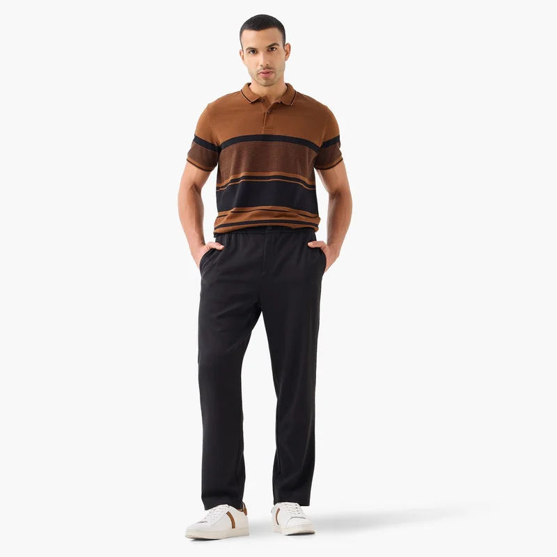 سبلاش فيڤ Striped Pique Polo T-shirt