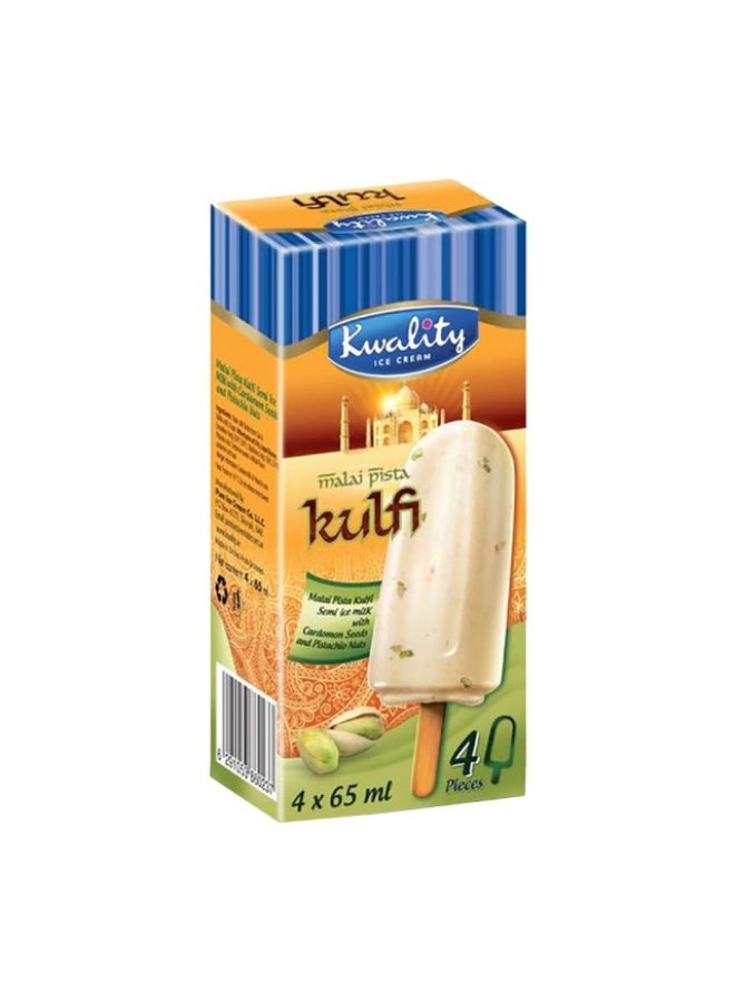Kulfi Ice Cream Malai Pista  - 4 x 65ml