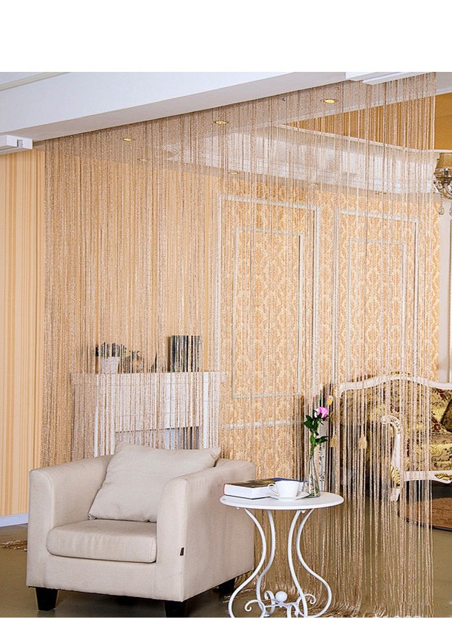 CSDONA Champagne Gold Tassel Door Curtain – Decorative Fringe Panel for Windows, Room Divider, Wall & Party Backdrop  - Image 2