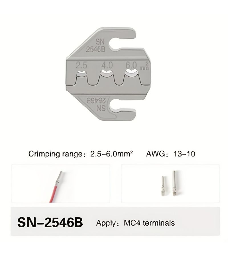 Multi Functional Wire Crimping Pliers SN-06WF Replacement Jaw Mold - Image 2