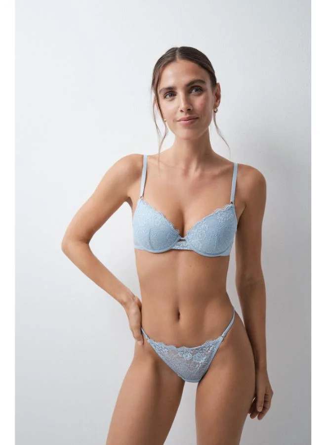 Women'secret Blue padded lace classic bra BEAUTIFUL