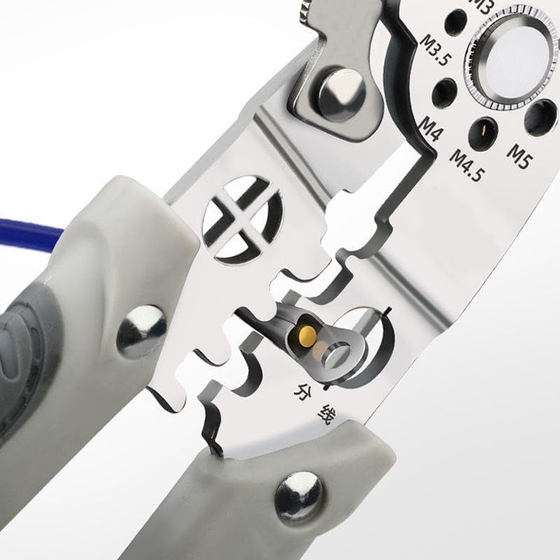 V R ENTERPRISE V R ENTERPRISE 9in1 Multifunctional Stainless Steel Wire Puller Plier Cable Looping Splitting Cutting Pliers MultiPurpose Electrical Stripping Tool Wire Stripper Crimping Tool  - Image 5