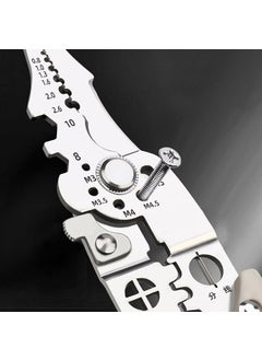V R ENTERPRISE V R ENTERPRISE 9in1 Multifunctional Stainless Steel Wire Puller Plier Cable Looping Splitting Cutting Pliers MultiPurpose Electrical Stripping Tool Wire Stripper Crimping Tool  - Image 4