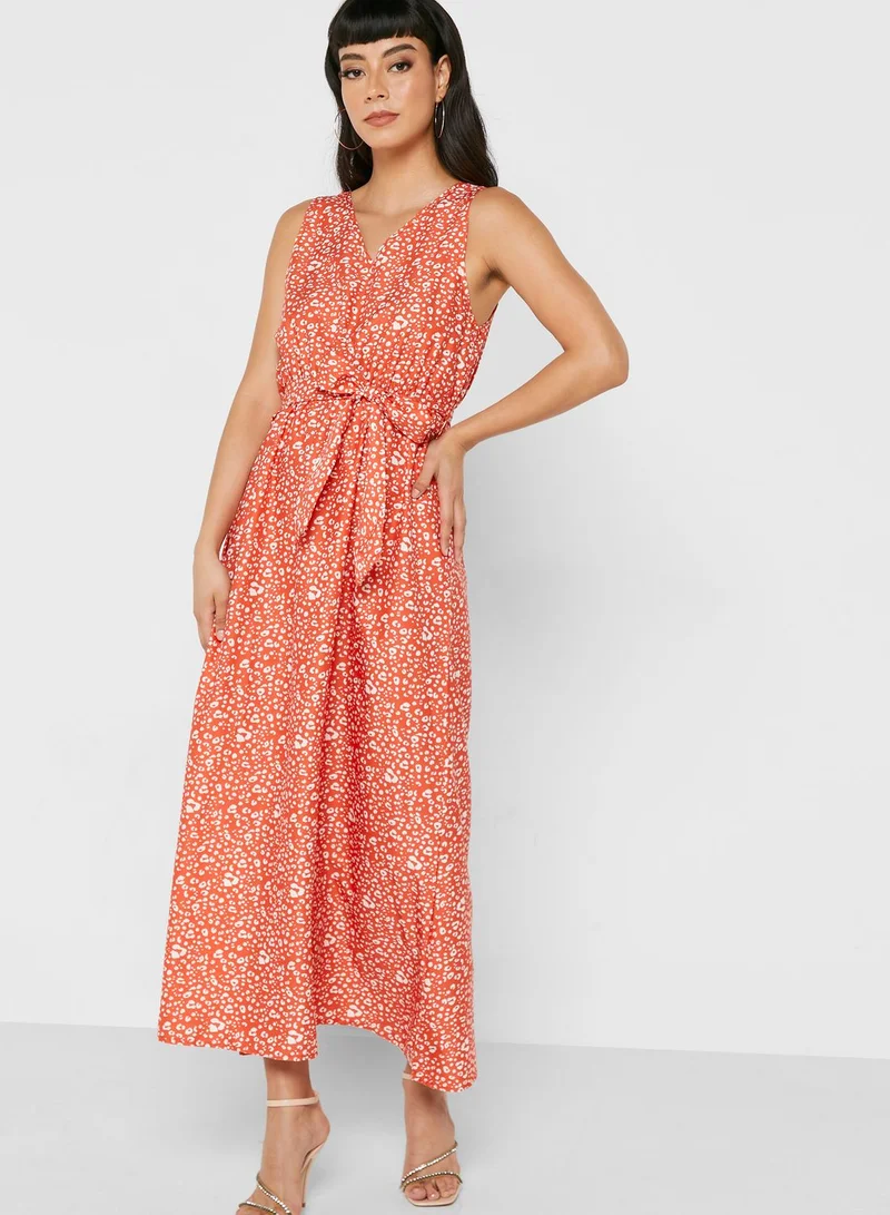 ELLA Printed Dress With Belt
