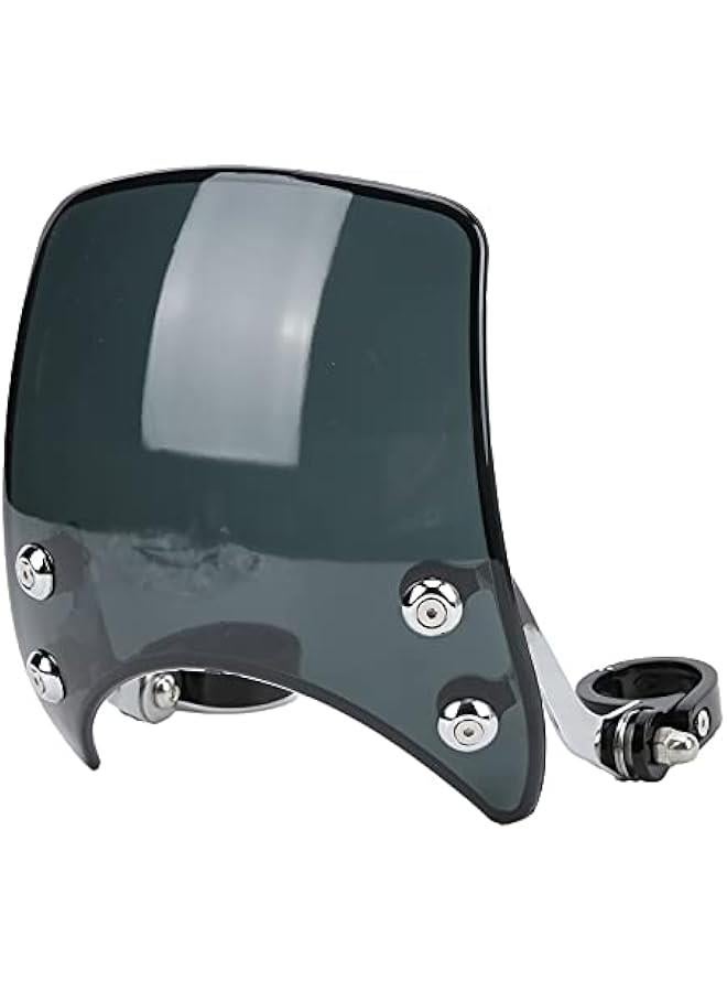 Loquat Motorcycle Windshield - Motorcycle Wind Deflector, Universal Motorcycle Modified Windshield Windscreen 180° Adjustable Headlight Fairing Air Deflector for 1.5-1.6in Front Fork(Black) - Image 1