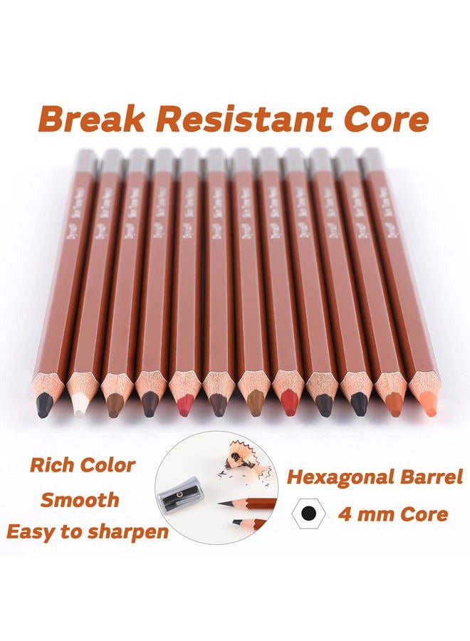 Dyvicl Skin Tone Colored Pencils for Adult Coloring, 12 Colors Art Pencils for Drawing, Sketching, Shading, Soft Core Colored Pencils for Adults, Kids, Beginners, Artists - Image 4