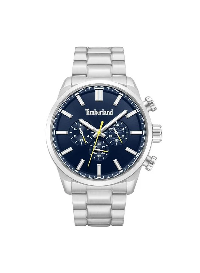 تمبرلاند Henniker II Blue Dial Stainless Steel Bracelet Multifunction Watch for Men, 46mm