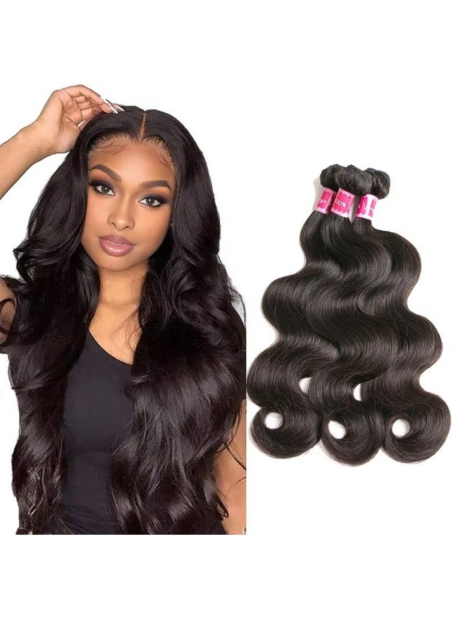 Beauty Queen 10A حزم شعر بشري مموج برازيلي (20 22 24 بوصة) حزم شعر بشري 100% غير معالجة نسج 3 حزم شعر بشري عذري لون طبيعي إكستنشن شعر ريمي - Image 1
